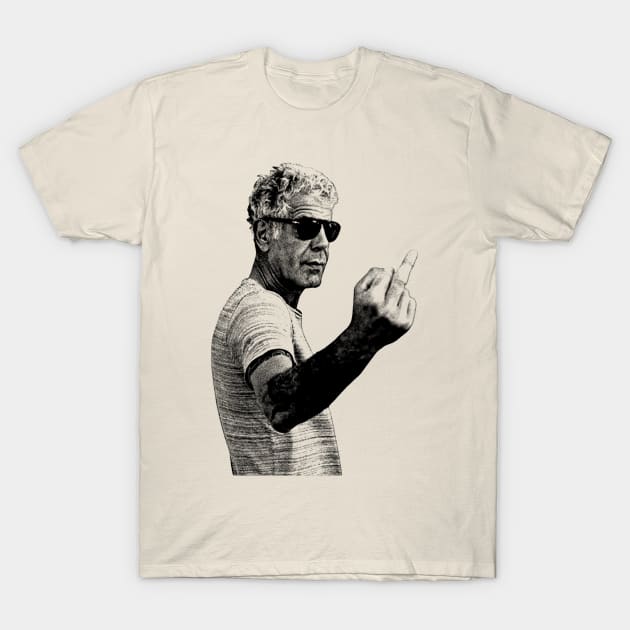 Anthony Bourdain Middle Vintage T-Shirt by Amor13Fati